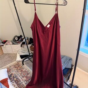 A New Day Deep Red Slip Dress